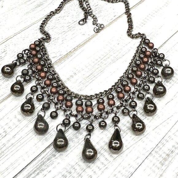 Papparazzi Necklace Dont Forget The Boss Beaded Fringe Adjustable Length - Picture 2 of 3